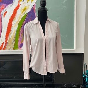 Blush pink airy button down shirt